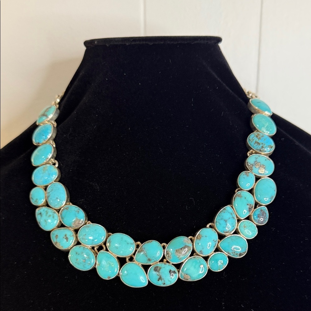 Ombré Turquoise Stone Collar Necklace